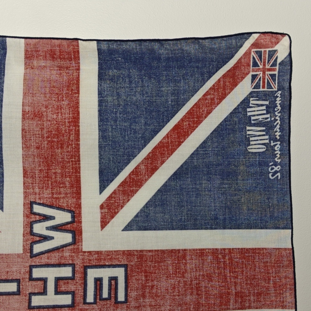 THE WHO Band Tour 1982 VINTAGE ‘82 Souvenir British Union Jack Logo Bandana - Picture 11 of 15